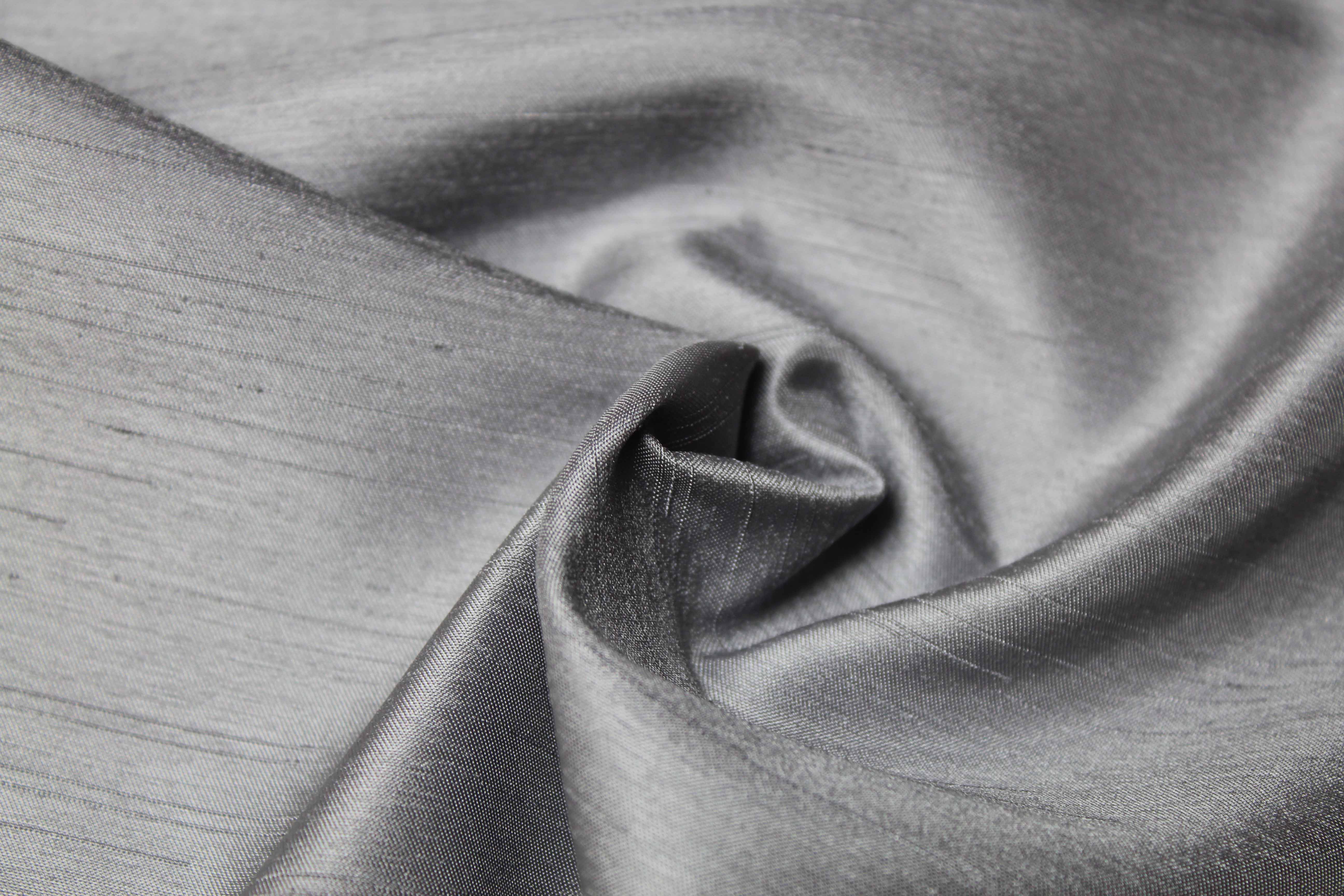 SATIN BACK SHANTUNG - GUNMETAL